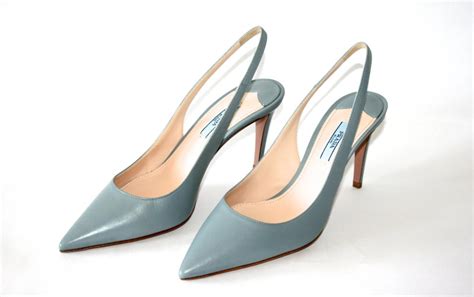 prada pumps hellblau|Prada ankle pumps.